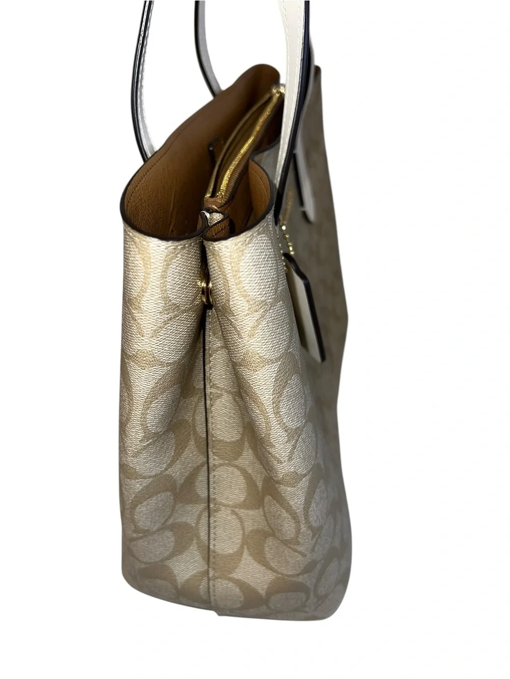 Coach Signature Canvas Tote with Gold-tone Hardware
